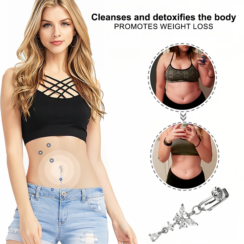 📢🦋2026 𝐂𝐙𝐓𝐈𝐂𝐋𝐄® Lymphvity MagneTherapy Germanium Belly Button Rings (✨Pain-free non-piercing design)