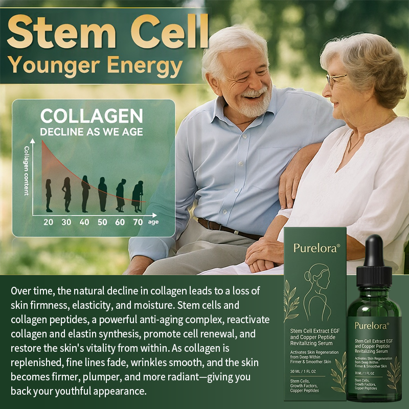 Purelora® Stem Cell–Derived EGF & Copper Peptide Activating Serum  (Deeply activates skin renewal from within for firmer, smoother-looking skin)