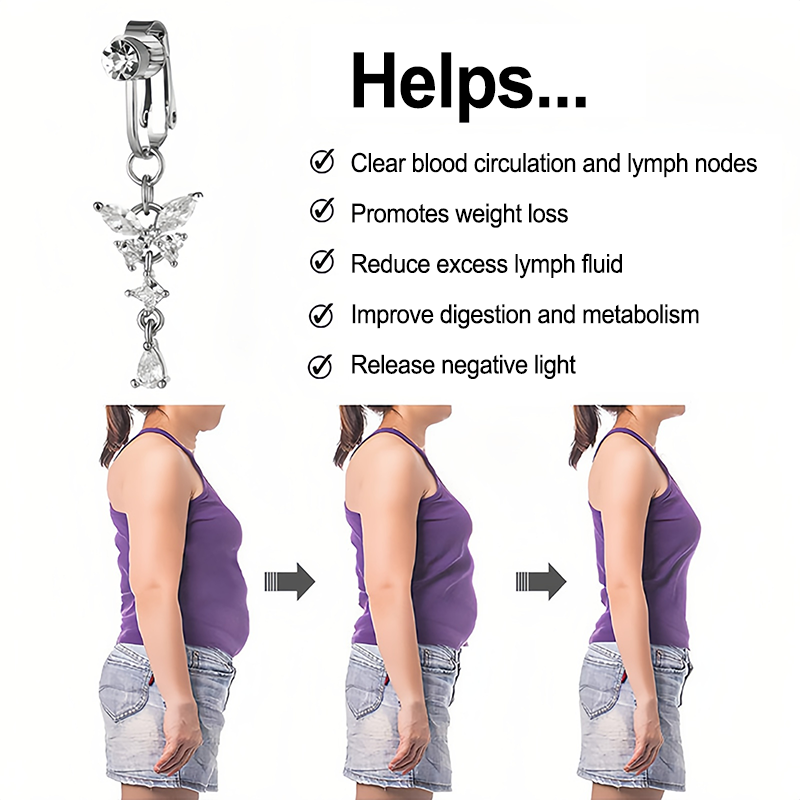 📢🦋2026 𝐂𝐙𝐓𝐈𝐂𝐋𝐄® Lymphvity MagneTherapy Germanium Belly Button Rings (✨Pain-free non-piercing design)