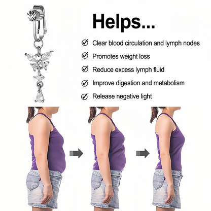 📢🦋2026 𝐂𝐙𝐓𝐈𝐂𝐋𝐄® Lymphvity MagneTherapy Germanium Belly Button Rings (✨Pain-free non-piercing design)