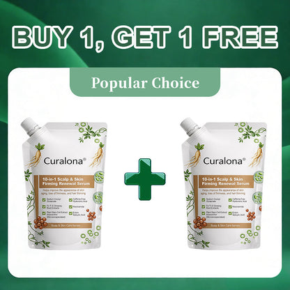Curalona® 10-in-1 Scalp & Skin Firming, Sculpting & Anti-Hair Loss Renewal Serum  with Stem Cell–Derived Factors & Astaxanthin