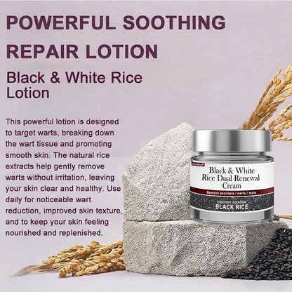 Online Pharmacy | New Arrival Purelora® Black & White Rice Dual Renewal Cream (For removing warts, skin growths & keratin buildup, followed by intensive barrier repair to fade dark spots and prevent scarring)