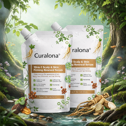 Curalona® 10-in-1 Scalp & Skin Firming, Sculpting & Anti-Hair Loss Renewal Serum  with Stem Cell–Derived Factors & Astaxanthin