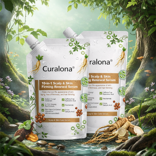 Curalona® 10-in-1 Scalp & Skin Firming, Sculpting & Anti-Hair Loss Renewal Serum  with Stem Cell–Derived Factors & Astaxanthin
