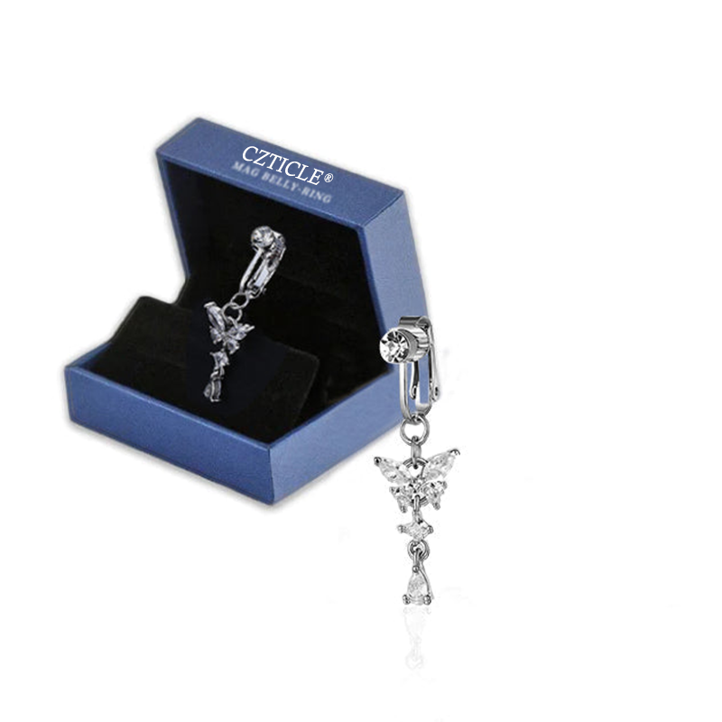 📢🦋2026 𝐂𝐙𝐓𝐈𝐂𝐋𝐄® Lymphvity MagneTherapy Germanium Belly Button Rings (✨Pain-free non-piercing design)