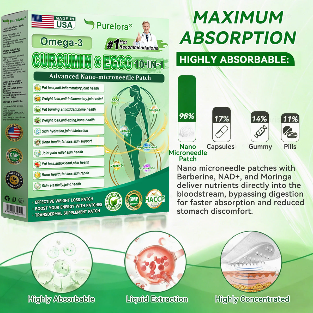 📢 New Arrival | Purelora® Berberine Apple Cider Vinegar × EGCG 10-in-1 Nano Microneedle Patch Burn Stubborn Fat • Smooth Wrinkles • Support Joint Comfort (Just 1 Patch Daily — Many Users Notice Visible Changes in as Little as 7 Days)