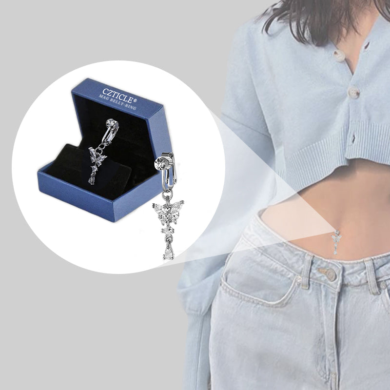 📢🦋2026 𝐂𝐙𝐓𝐈𝐂𝐋𝐄® Lymphvity MagneTherapy Germanium Belly Button Rings (✨Pain-free non-piercing design)