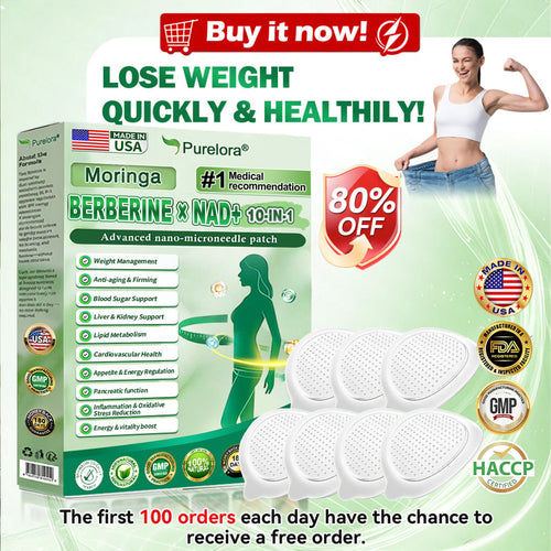 📢 Purelora® Moringa Berberine × NAD⁺ 10-in-1 Nano Microneedle Patch (Just once daily, visible changes in 7 days) ✅ Supports weight management, loose skin, diabetes care, sleep apnea, joint comfort, and more