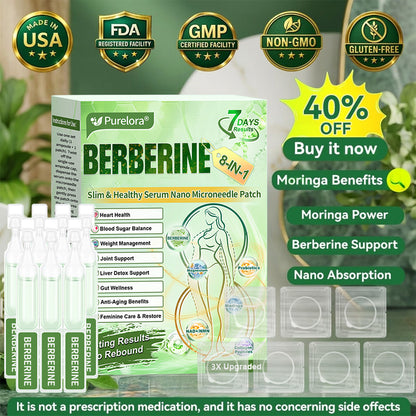 𝐏𝐮𝐫𝐞𝐥𝐨𝐫𝐚® 𝐁𝐞𝐫𝐛𝐞𝐫𝐢𝐧𝐞 𝟖-𝐈𝐍-𝟏 𝐒𝐥𝐢𝐦 & 𝐇𝐞𝐚𝐥𝐭𝐡𝐲 𝐒𝐞𝐫𝐮𝐦 𝐍𝐚𝐧𝐨 𝐌𝐢𝐜𝐫𝐨𝐧𝐞𝐞𝐝𝐥𝐞 𝐏𝐚𝐭𝐜𝐡 (𝐎𝐧𝐜𝐞 𝐃𝐚𝐢𝐥𝐲, 𝐯𝐢𝐬𝐢𝐛𝐥𝐞 𝐜𝐡𝐚𝐧𝐠𝐞𝐬 𝐢𝐧 𝟕 𝐝𝐚𝐲𝐬）✅ 𝐎𝐛𝐞𝐬𝐢𝐭𝐲, 𝐃𝐢𝐚𝐛𝐞𝐭𝐞𝐬, 𝐒𝐥𝐞𝐞𝐩 𝐀𝐩𝐧𝐞𝐚, 𝐀𝐧𝐝 𝐉𝐨𝐢𝐧𝐭 𝐈𝐬𝐬𝐮𝐞𝐬