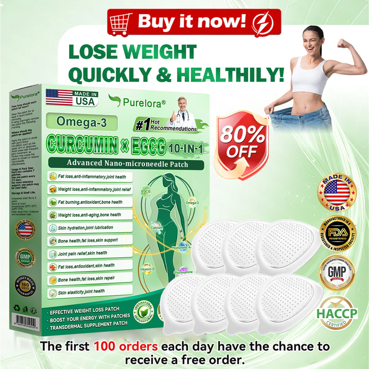 📢 New Arrival | Purelora® Berberine Apple Cider Vinegar × EGCG 10-in-1 Nano Microneedle Patch Burn Stubborn Fat • Smooth Wrinkles • Support Joint Comfort (Just 1 Patch Daily — Many Users Notice Visible Changes in as Little as 7 Days)