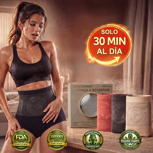 🔥Tienda Oficial de la Marca | LUCKYSONG®2026 Pantalones Cortos 4 en 1 de Moringa y Berberina: Moldeadores y Quema-Grasas con Micropartículas
