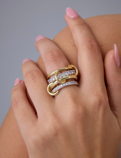 Eternity rings, interlocking rings, intertwined emotions, representing never separation, love rings