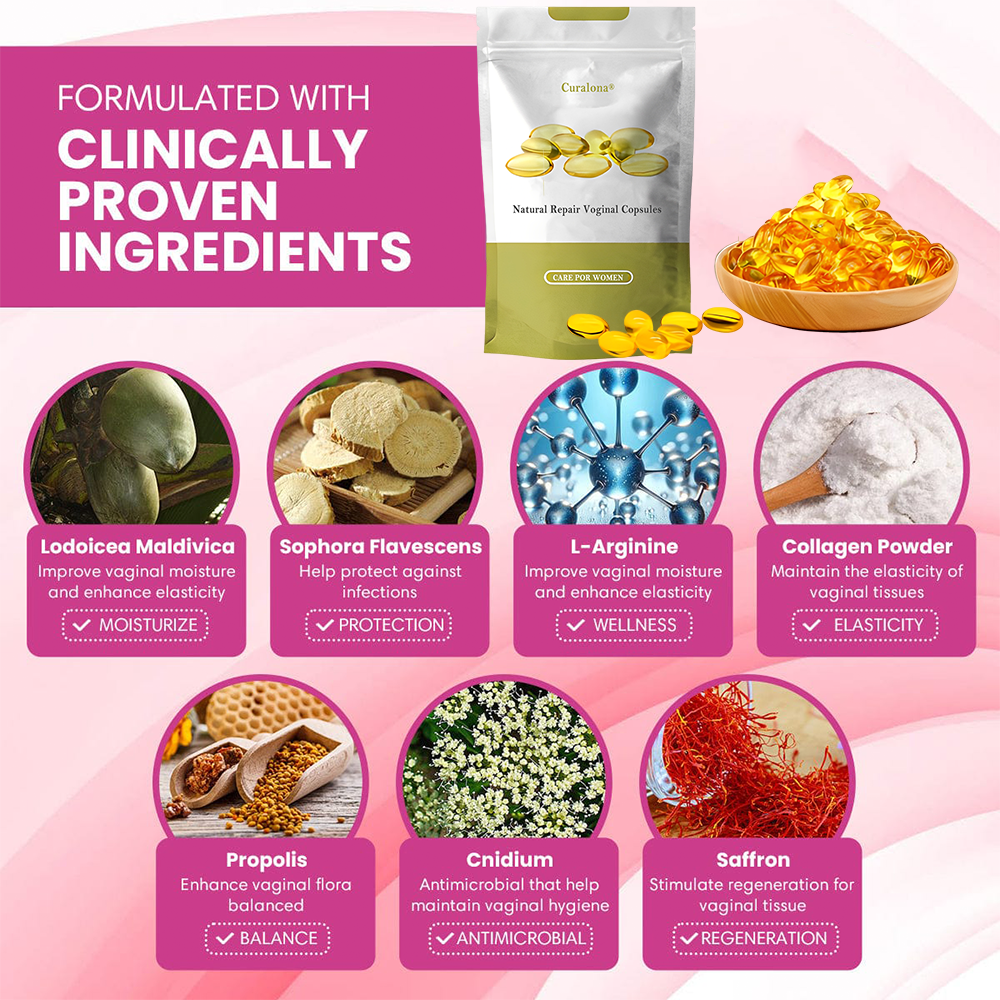 📢Curalona® Instant Itching Stopper & Detox and Slimming & Firming Repair & Pink and Tender Natural Capsules PRO