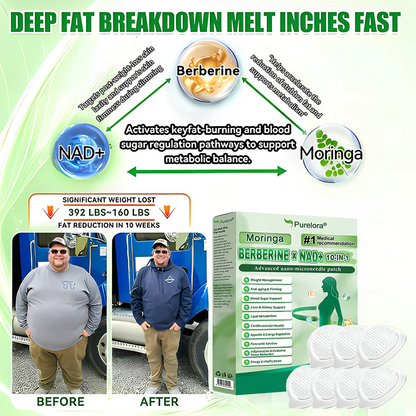 🔥 New Arrival · Hot Seller | Purelora® Moringa Berberine × NAD⁺ 10-in-1 Nano Microneedle Patch (Just once daily, visible changes in 7 days) ✅ Supports weight management, loose skin, diabetes care, sleep apnea, joint comfort, and more