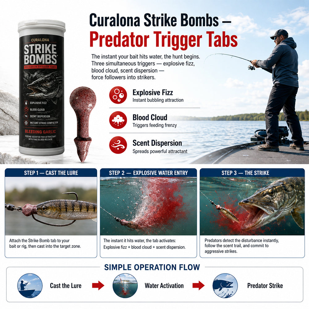 🔥𝐎𝐟𝐟𝐢𝐜𝐢𝐚𝐥 𝐁𝐫𝐚𝐧𝐝 𝐒𝐭𝐨𝐫𝐞 |✅Curalona® Strike Bombs — New Freshwater & Saltwater Bait That Bleeds, Fizzes & Triggers Big Predators