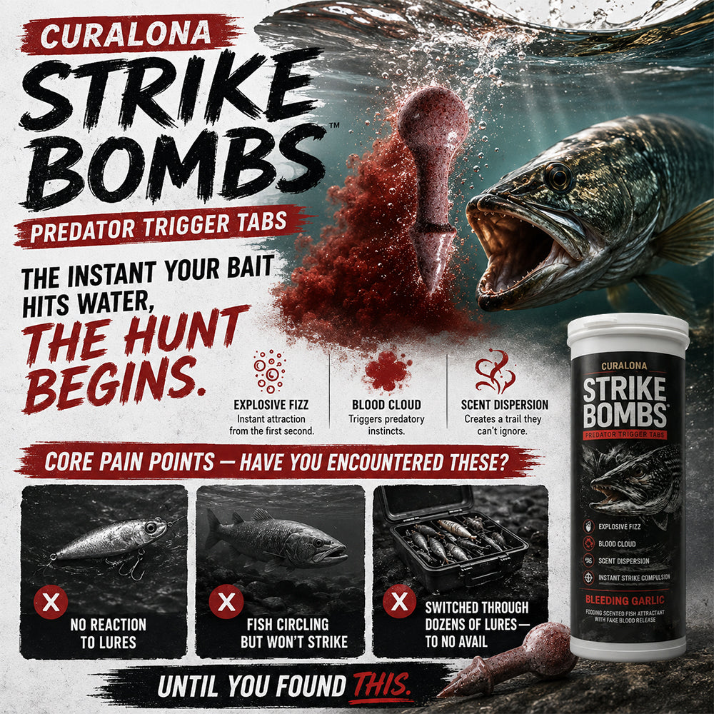 🔥𝐎𝐟𝐟𝐢𝐜𝐢𝐚𝐥 𝐁𝐫𝐚𝐧𝐝 𝐒𝐭𝐨𝐫𝐞 |✅Curalona® Strike Bombs — New Freshwater & Saltwater Bait That Bleeds, Fizzes & Triggers Big Predators