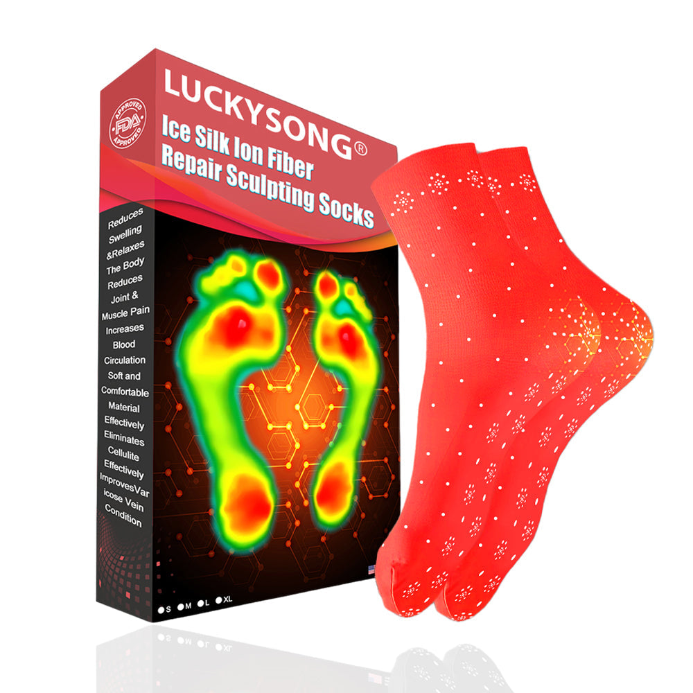 [💎Official Brand Store💎] 2026 LuckySong® Ice Silk Ion Fiber Repair Sculpting Socks