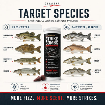 🔥𝐎𝐟𝐟𝐢𝐜𝐢𝐚𝐥 𝐁𝐫𝐚𝐧𝐝 𝐒𝐭𝐨𝐫𝐞 |✅Curalona® Strike Bombs — New Freshwater & Saltwater Bait That Bleeds, Fizzes & Triggers Big Predators