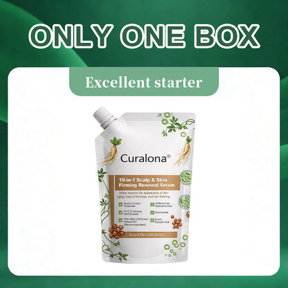 Curalona® 10-in-1 Scalp & Skin Firming, Sculpting & Anti-Hair Loss Renewal Serum  with Stem Cell–Derived Factors & Astaxanthin