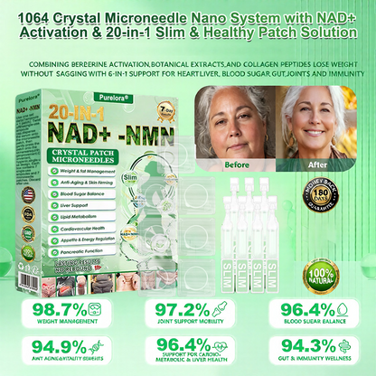 [FDA-Registered & GMP Certified] 👩‍⚕️Purelora® 1064 Crystal Microneedle Nano System with NAD⁺ Activation & 20-in-1 Slim & Healthy Pacth Solution