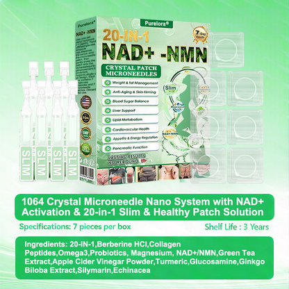 [FDA-Registered & GMP Certified] 👩‍⚕️Purelora® 1064 Crystal Microneedle Nano System with NAD⁺ Activation & 20-in-1 Slim & Healthy Pacth Solution